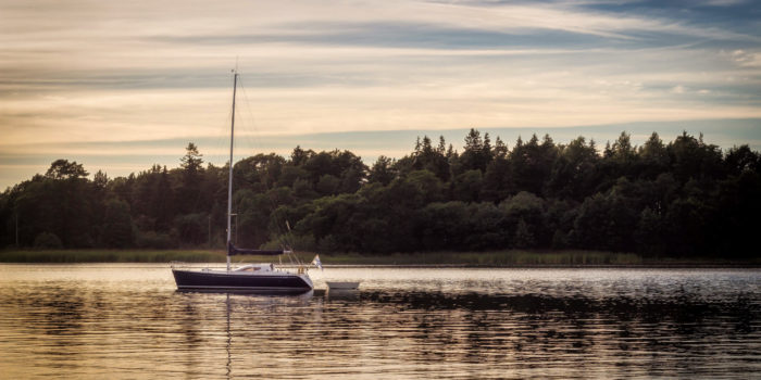 Lonely Sail Boat in Hanko Finland